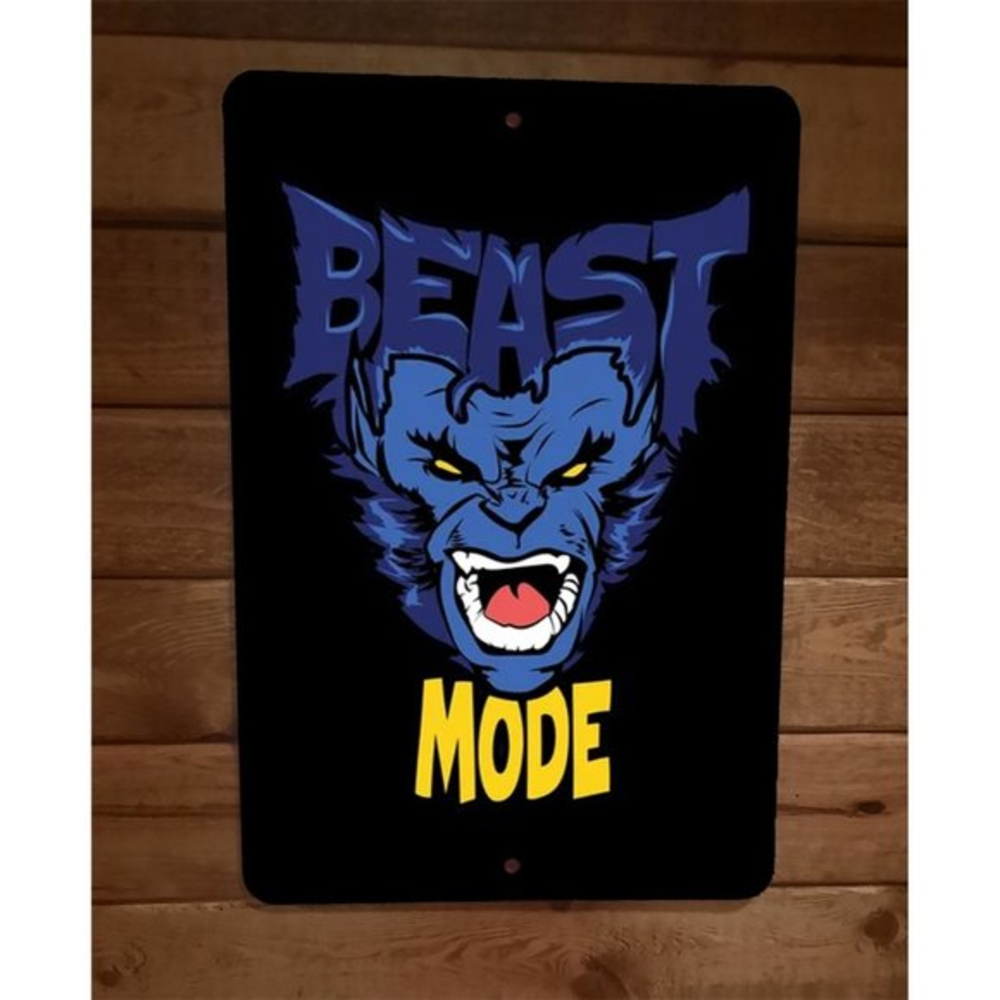Beast Mode X-Men 8x12 Metal Wall Sign
